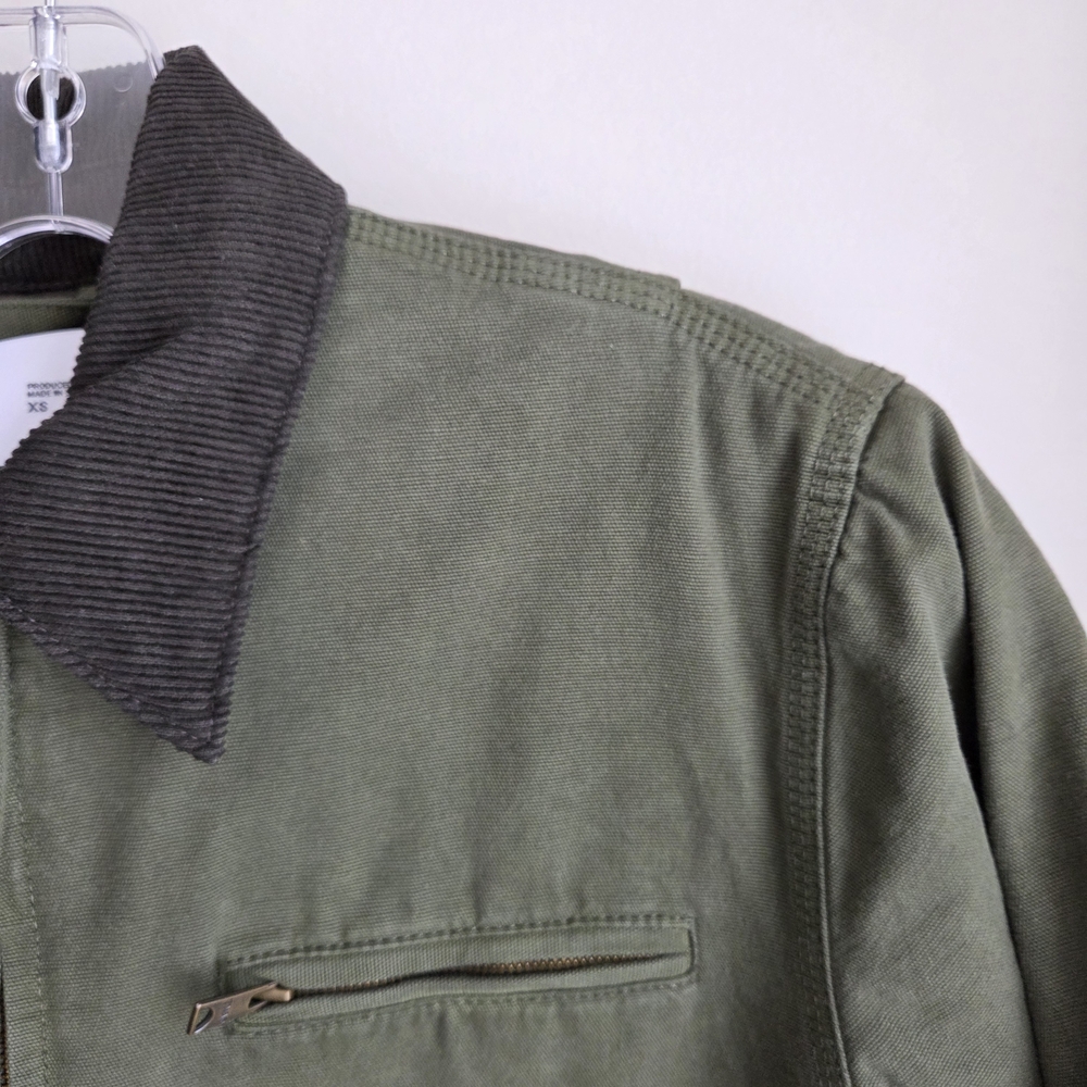 TNA Olive Dale Utility Chore Barn Jacket Lined Boxy XS NWT - Picture 3 of 15